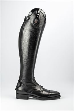 Black Leather Riding Boots With Swarovski Crystals | Image 1
